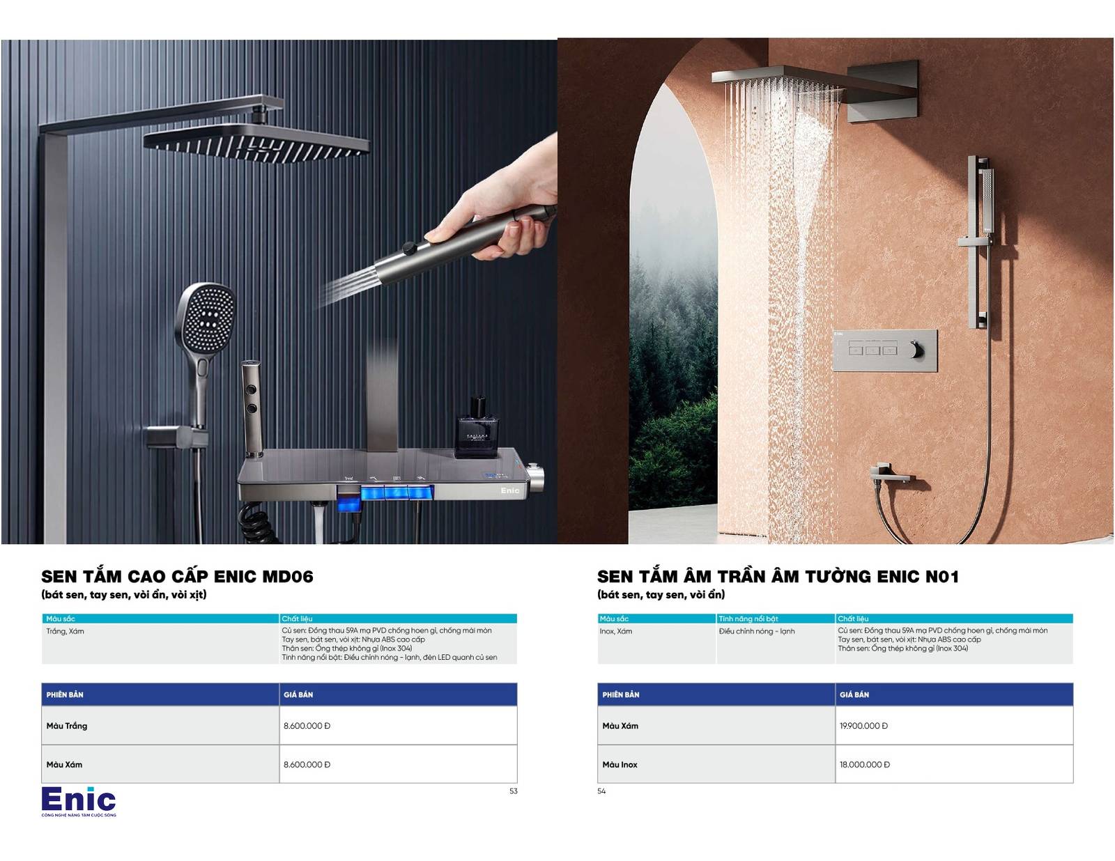 Thiết bị vệ sinh ENIC Catalogue và Bảng giá mới nhất 2024 /Page 27